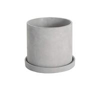 Ekirlin Vaso da fiori da 14,5 cm, per interni, in cemento, con sottovaso, con foro di scarico, contenitori moderni per piante grasse, decorazione per casa, ufficio e esterni