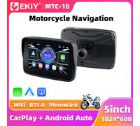 EKIY 5.0 pollici Wireless CarPlay Moto Android Auto Portatile Digitale Moto Cruscotto Navigazione GPS Display Monitor Schermo MTC-10