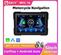 EKIY 5.0 pollici Wireless CarPlay Moto Cruscotto digitale portatile per moto Navigazione GPS Schermo di visualizzazione Monitor Android Auto