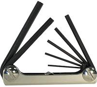 Eklind, set di 5 chiavi esagonali standard, 20511, da 4,8 mm a 9,5 mm, pieghevole, grigio, 20812