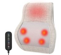 Ekmoey Massaggiatore per schiena con calore, massaggiatore per schiena e collo, per alleviare il dolore ai tessuti profondi, cuscino massaggiante 3D per spalle superiori e inferiori, massaggiatore