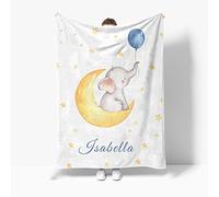 EKMON Coperta per Neonati Personalizzata,Coperta Per Bambino Personalizzato Con Nome Neonato, Morbida e Spessa Bebè Coperta,per Compleanno Natale Personalizzati Regalo.75 * 100cm