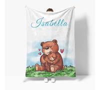 EKMON Coperta per Neonati Personalizzata,Coperta Per Bambino Personalizzato Con Nome Neonato, Morbida e Spessa Bebè Coperta,per Compleanno Natale Personalizzati Regalo.75 * 100cm