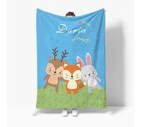 EKMON Coperta per Neonati Personalizzata,Coperta Per Bambino Personalizzato Con Nome Neonato, Morbida e Spessa Bebè Coperta,per Compleanno Natale Personalizzati Regalo.75 * 100cm