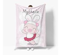 EKMON Coperta per Neonati Personalizzata,Coperta Per Bambino Personalizzato Con Nome Neonato, Morbida e Spessa Bebè Coperta,per Compleanno Natale Personalizzati Regalo.75 * 100cm