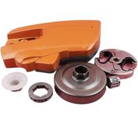 eKmRFN Set Freno Catena e Frizione con Coperchio Laterale pignone, Tamburo e ingranaggio a Vite Senza fine Compatibile con Motosega 340 345 350