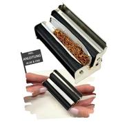EKNA Machine à rouler les cigarettes - Argent 70 mm - Machine à rouler le tabac - Machine à cigarettes - Machine à rouler les cigarettes pour filtres 6 mm et 8 mm - Support parfait pour rouler (papier