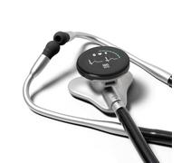 Eko CORE 500 - Stetoscopio digitale - The Pinnacle of Digital Stetoscope Technology, combinando audio TrueSound con 3 lead ECG e un display full color, argento, COR501
