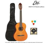 EKO CS12 NATURAL Chitarra Classica 4/4 KIT CON BORSA + CORDE + 3 PLETTRI CS-12