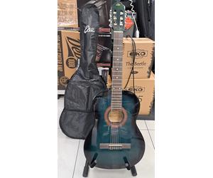 EKO CS5 Smeraldo BLU Burst Chitarra Classica misura 3/4 CON BORSA +CORDE+PLETTRI