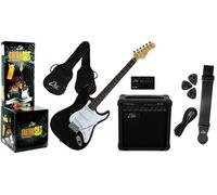 Eko EG-11 Kit Chitarra Elettrica Nera con Amplificatore 15 W e Accessori