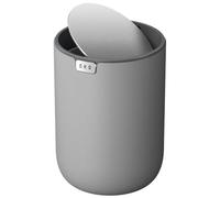 EKO Fandy - Mini pattumiera con coperchio basculante, per bagno, piano di lavoro, toletta, scrivania o ufficio, piccolo bidone della spazzatura, 2,2 l, colore: Grigio