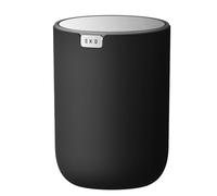 EKO Fandy - Mini bidone della spazzatura da 2,2 l con coperchio, coperchio basculante, per bagno, piano di lavoro, vanità, scrivania o ufficio, piccolo cestino della spazzatura (nero)
