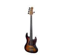 EKO GUITARS - Basso Elettrico JB-300, 5 Corde, Corpo Pioppo, Manico Acero, Tastiera Laurel, 2 Pickup JB Single Coil, Ponte Vintage, 21 Tasti, Colore Sunburst