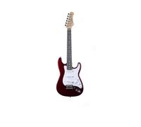 EKO ST-100 MINI CHITARRA ELETTRICA ROSSA 3/4 TRAVEL PER BAMBINO STRAT CHROME RED