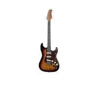 EKO GUITARS - Chitarra Elettrica ST-400, Corpo Pawlonia, Manico Acero, Tastiera Laurel, 3 Pickup Single-Coil, Ponte Vintage Tremolo, 22 Tasti, Colore Sunburst