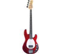 EKO GUITARS - MM-300 Chrome Red, Basso Elettrico 4 Corde, Serie "Tribute Starter", Corpo in Pioppo, Manico in Acero con Finitura Gloss, Tastiera 21 Tasti in Resina Eko WPC, Colore Chrome Red