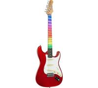 EKO GUITARS - ST-300 Fiesta Red VISUAL NOTE, Chitarra Elettrica ST Style, Sistema LED Visual Note, APP Didattica, Pickup Single Coil, Fiesta Red