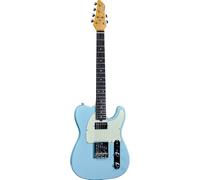 EKO GUITARS - Tero V-NOS Daphne Blue, Chitarra Elettrica della Serie "Original V-NOS", Corpo in Pawlonia, Manico in American Rock Maple, Tastiera 22 Tasti in Resina Eko WPC, Colore Daphne Blue