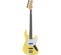 EKO GUITARS - VJB-200 Cream, Basso Elettrico 4 Corde, Corpo in Pioppo, Manico in Acero, Tastiera 21 Tasti in Resina Eko WPC, Colore Cream