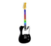 EKO GUITARS - VT-380 V NOS Chitarra Elettrica VISUAL NOTE con LED, App Didattica, Bluetooth, 22 Tasti, Pickup Single Coil e Humbucker, Black