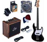 Eko JB-100 Pack Black Kit Basso elettrico 4 corde con accessori Nero
