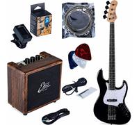 EKO JB-100 Pack Black Kit completo per basso elettrico 4 corde con accessori ...