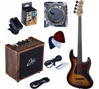 EKO JB-100 Pack Sunburst Kit completo per iniziare a suonare il basso elettri...