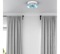 Eko-Light Faretto da soffitto Cloudy 3 luci rotondo blu Eko-Light