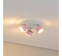 Eko-Light Faretto da soffitto Cloudy 3 luci rotondo rosa Eko-Light