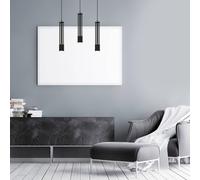 Eko-Light Lampada a sospensione Estilo, nera, 3 luci, allungata Eko-Light