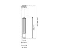 Eko-Light Lampada a sospensione Estilo, nero, 1 luce Eko-Light
