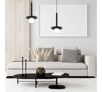 Eko-Light Lampada a sospensione Futura, nero/bianco, 1 luce Eko-Light