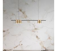 Eko-Light Lampada a sospensione Genesis, alluminio nero/oro, 5 x GU10, lunghezza 100 cm Eko-Light