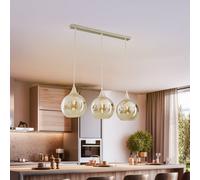 Eko-Light Lampada a sospensione Monte, 3 luci, trave, argento Eko-Light