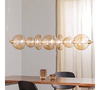 Eko-Light Lampada LED a sospensione Daphne, vetro ambra trasparente, lunghezza 118 cm Eko-Light