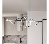 Eko-Light Lampada LED a sospensione Twist, plastica nera, 30 W, lunghezza 110 cm Eko-Light