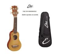 EKO MICROLELE PICCOLO UKULELE miniatura da 43cm UKU EVO SOPRANINO MOGANO+BORSA