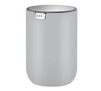 EKO Mini cestino da scrivania con coperchio basculante, da 0,4 litri, rotondo, per ufficio, casa, auto, grigio