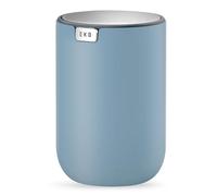EKO Mini cestino da scrivania con coperchio basculante, da 0,4 litri, rotondo, per ufficio, casa, auto, blu