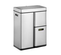 EKO Mirage Plus Sensor Recycler Cestino Spazzatura 30+15+15 litri opaco Acciaio inossidabile