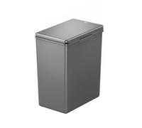 EKO Morandi - Pattumiera per la raccolta differenziata da cucina, 20 l, con coperchio touch-top, in plastica, sottile, con adesivi per il riciclaggio e finitura facile da pulire, design compatto per