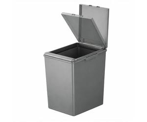 EKO Morandi - Pattumiera per la Raccolta differenziata da Cucina, 20 l, con Coperchio Touch-Top, in plastica, Sottile, con Adesivi per Il Riciclaggio e Finitura Facile da Pulire, Design Compatto per