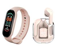 EKO ! Pack Sport - Braccialetto connesso Life con monitoraggio salute e auricolari Bluetooth TWS Imagine - Compatibile con iOS/Android, Bluetooth 5.3, IP67 (rosa)