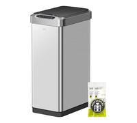 EKO Pattumiera Cucina Automatica 50L Phantom-T | Sensore Touchless Verticale | Acciaio Inox Spazzatura Antimpronta | Chiusura Silenziosa Bagno