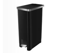 EKO Pattumiera Cucina Hana 30L Nera con Pedale | Plastica Compatta | Chiusura Silenziosa Bagno