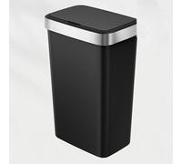 EKO Pattumiera da Cucina 50 Litri con sensore Automatico e Chiusura Morbida | Pattumiera Nera a Batteria | Finitura Anti-Traccia, Base Antiscivolo e Supporto per Borsa | Design Moderno e Silenzioso
