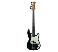 EKO GUITARS - Basso Elettrico PJ-300, Corpo Pioppo, Manico Acero, Tastiera Laurel, Pickup JB + PJ, Ponte Vintage, 21 Tasti, Colore Nero