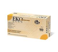 EKO Plus EKOCL7 Guanto Monouso in Puro Lattice di Gomma Naturale, Non Sterile, Misura M, 10x100 Pezzi, Totale 1000 Pezzi