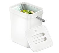 EKO - Puro - Cestino da appendere a parete o da appendere per rifiuti compostabili, perfetto per cucina e casa, 3 litri (bianco)